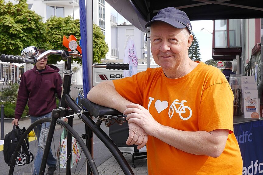 Bengt Köslich Man vor Hochrad